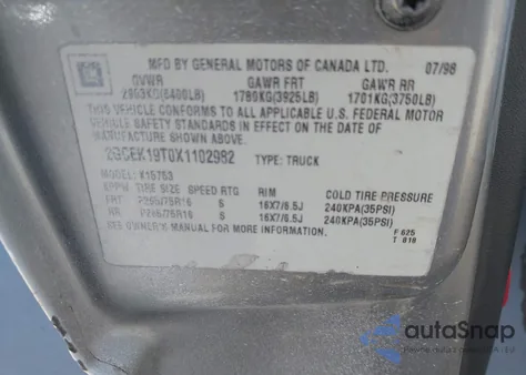 2004 Chevrolet Silverado 1500 Ls из США, поврежденный, VIN 1GCEC19X84Z349766